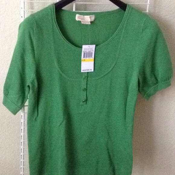 New with tags Michael kore Sierra green blouse - Picture 3 of 3